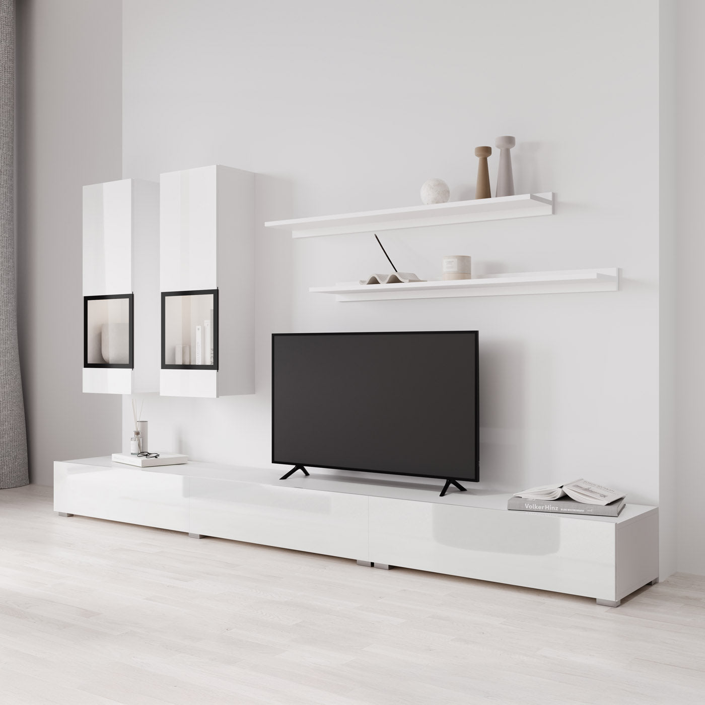 Sienas bloks Barots 270/41 cm balts spīdums/melns - N1 Home