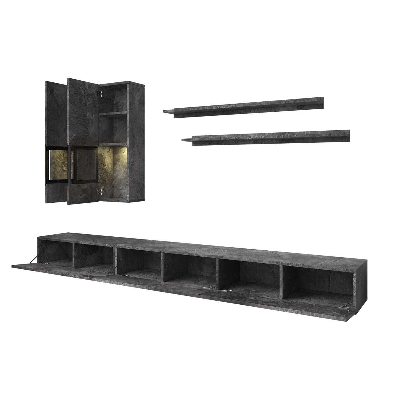 Sienas bloks Barots 270/41 cm šīferis/melns - N1 Home