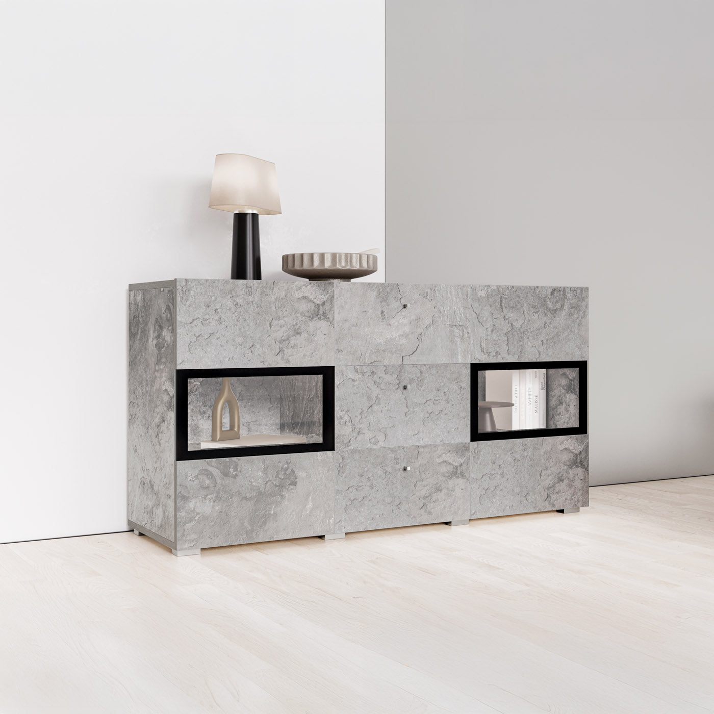 Kumode Barots 132/39/70 cm betons - N1 Home