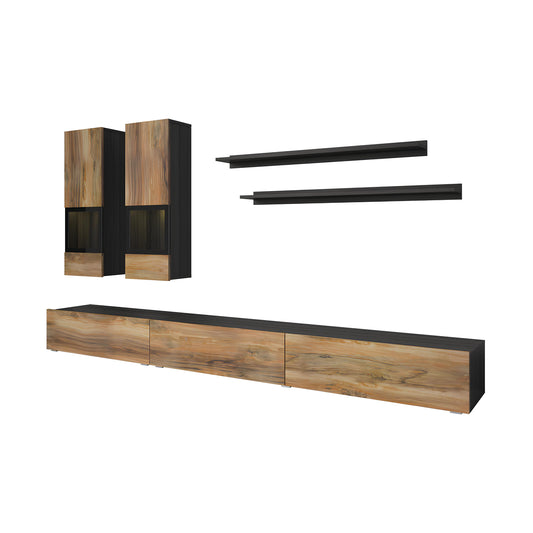 Sienas bloks Barots 270/41 cm satīna nusbaum/melns