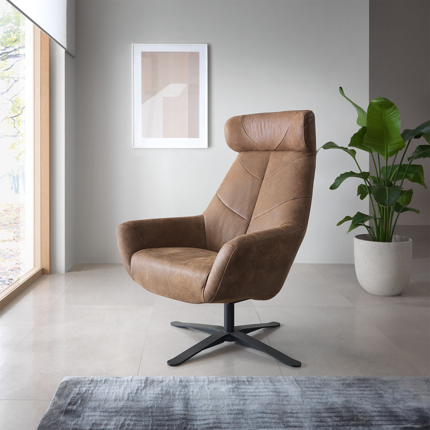 Krēsls Leafa 81/112/83 cm brūns