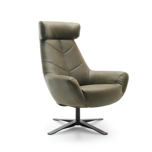 Krēsls Leafa 81/112/83 cm brūna-zaļs