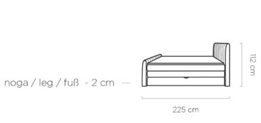 Gulta Cari 140/160/180 x 200 cm Riviera 62 - N1 Home