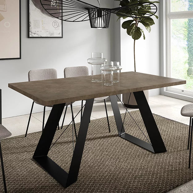 Galds Korsika 140/80/76 cm; 160/90/76 cm Dark Grey Chicago Concrete