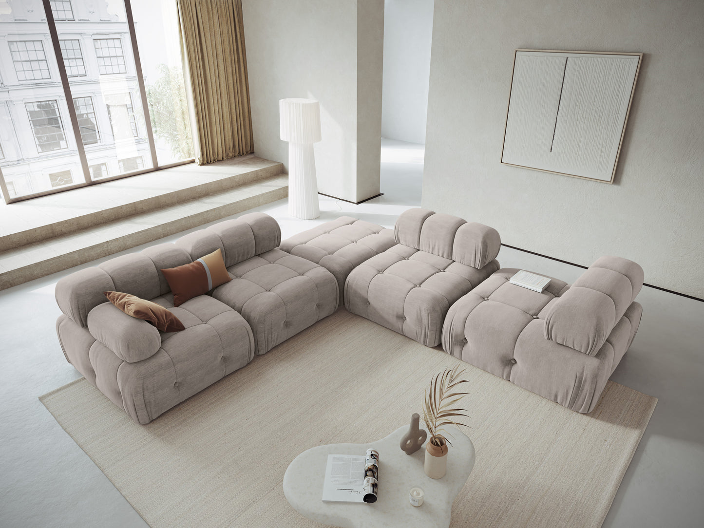 Sofa - krēsls Cosmopolitan Design  Ferento 96x96x71 cm bēšs - N1 Home