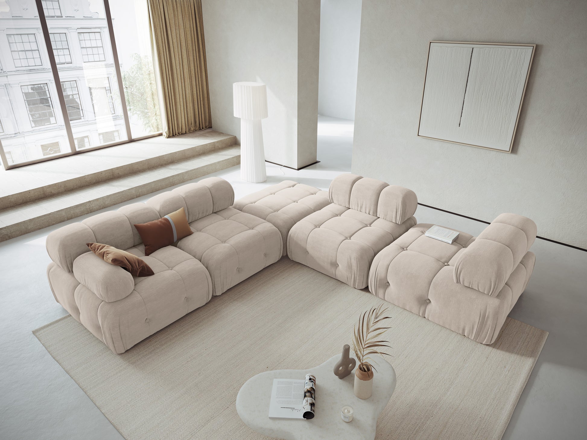 Sofa - krēsls Cosmopolitan Design  Ferento 96x96x71 cm krēms - N1 Home