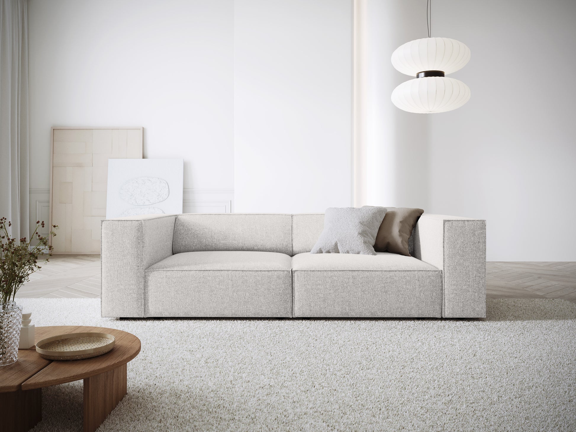 Dīvāns Cosmopolitan Design Arendal 204x102x70 cm gaiši pelēks - N1 Home