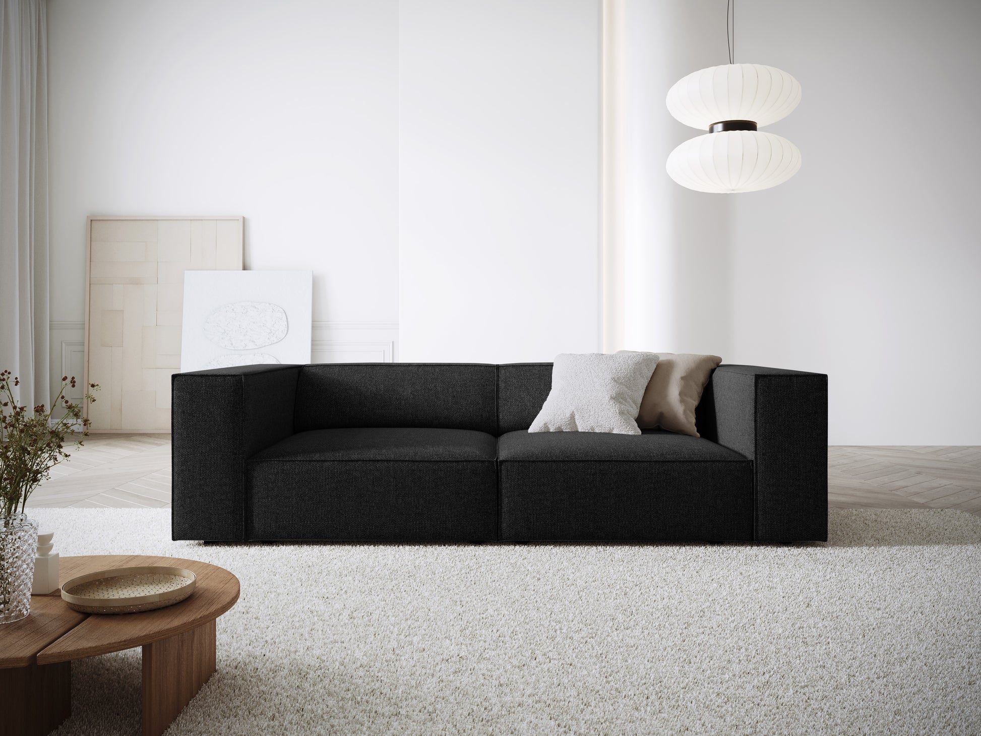 Dīvāns Cosmopolitan Design Arendal 204x102x70 cm melns - N1 Home