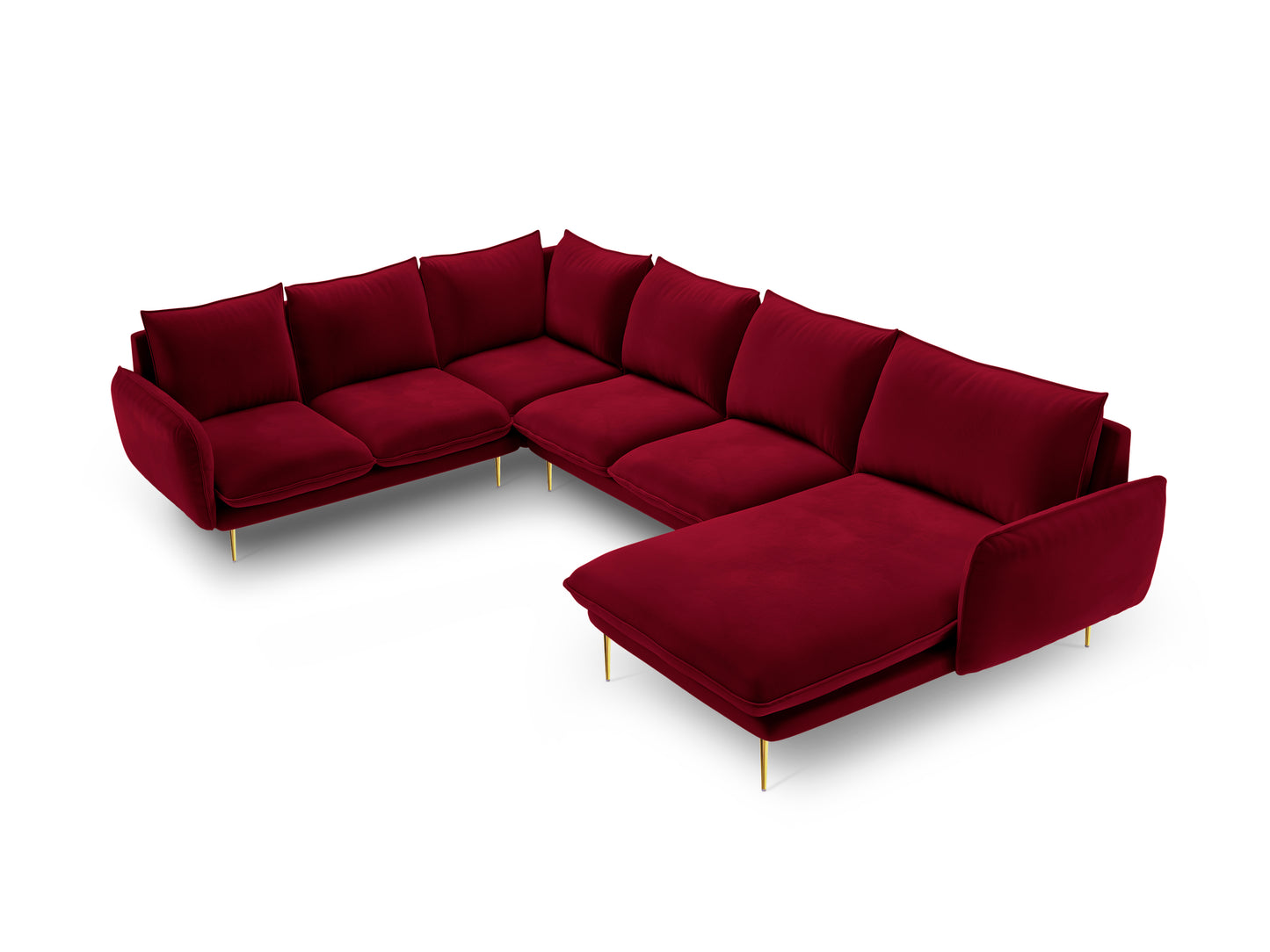 Dīvāns Cosmopolitan Design Vienna samta 330x235x95 cm bordo - N1 Home