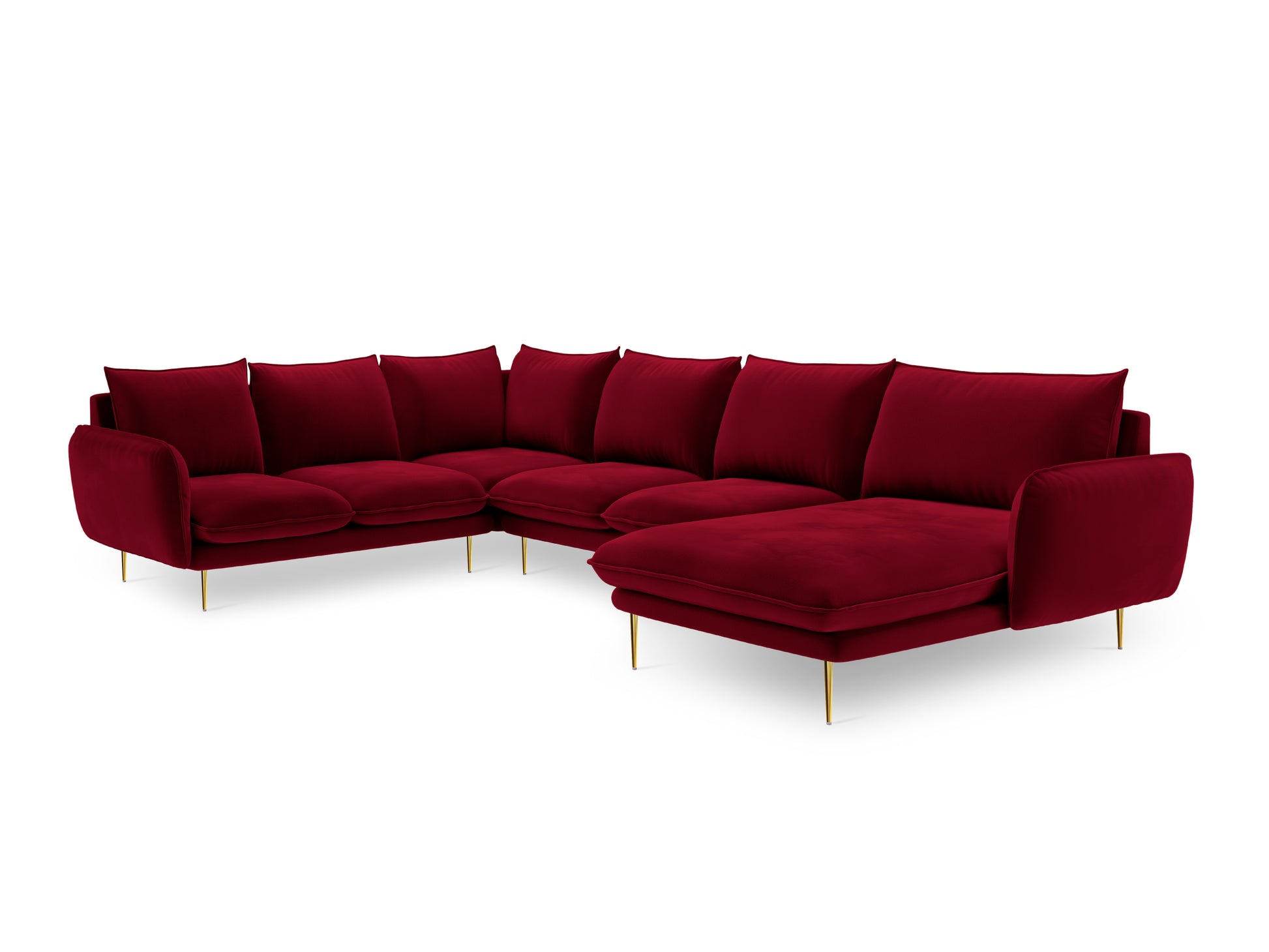 Dīvāns Cosmopolitan Design Vienna samta 330x235x95 cm bordo - N1 Home