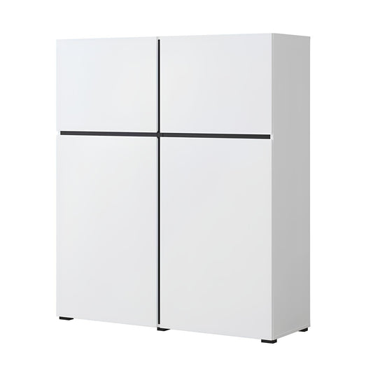 Kumode Krosit kolekcija 119/139/40 cm balts/melns - N1 Home