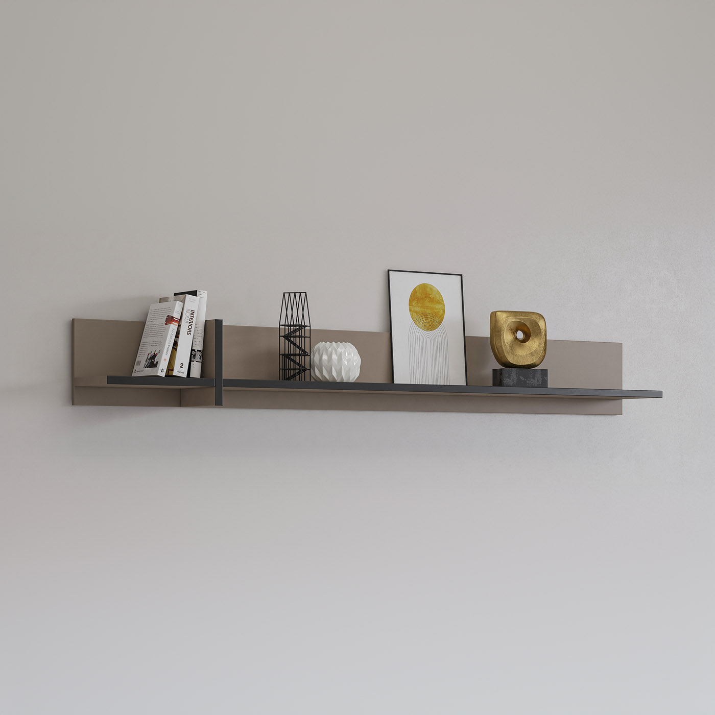 Sienas plaukts Krosit kolekcija 180/23/23 cm congo/melns - N1 Home