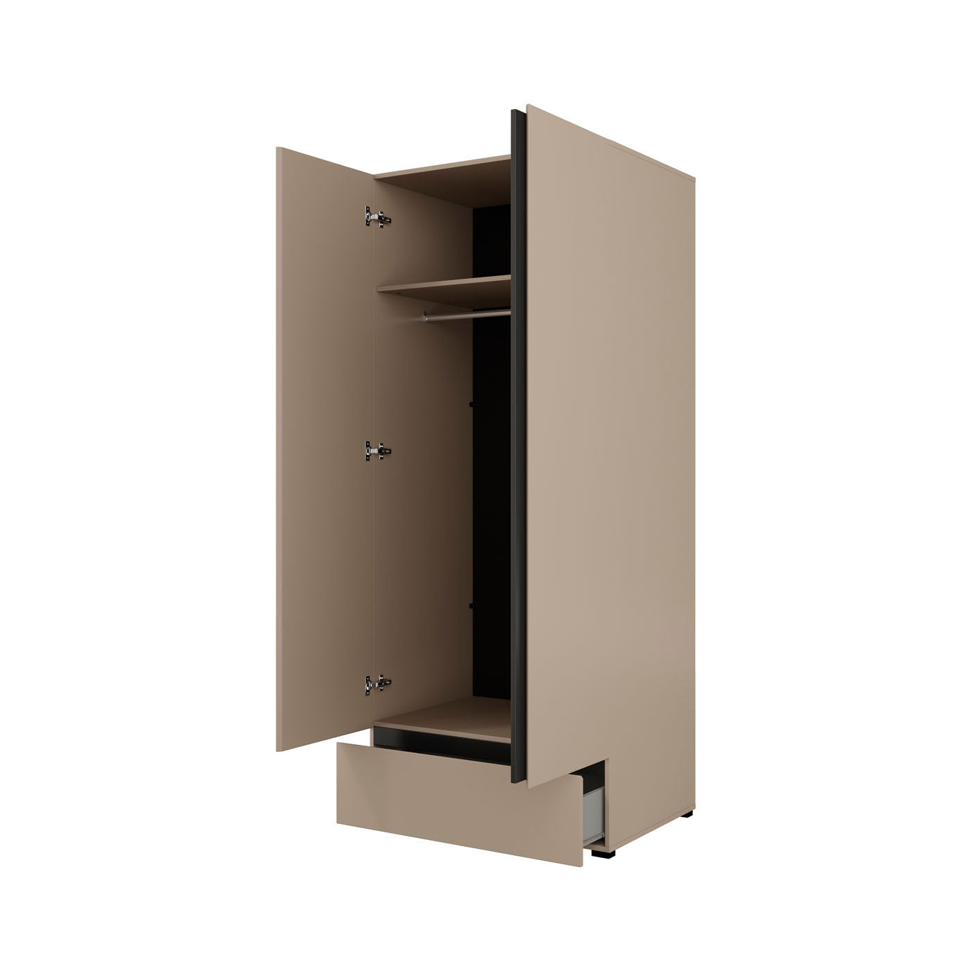 Skapis Krosit kolekcija 89;180/210/60 cm congo/melns