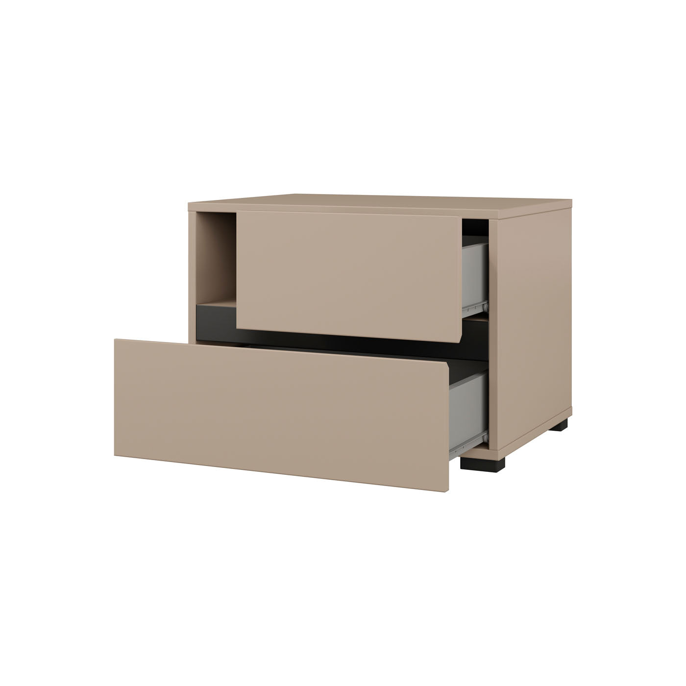 Naktsskapis (2) Krosit kolekcija 55/40/40 cm congo/melns - N1 Home