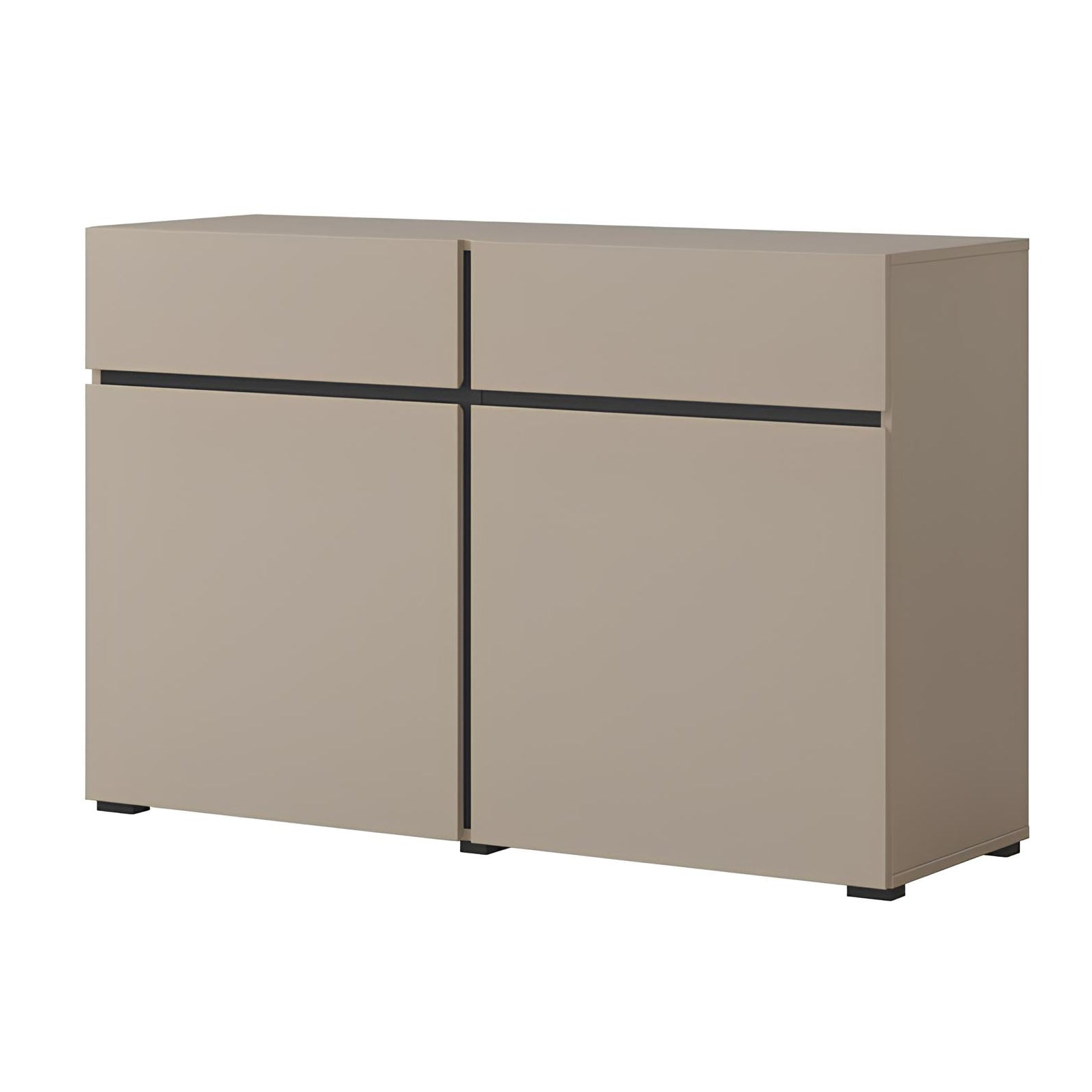 Kumode Krosit kolekcija 119/78/40 cm congo/melns - N1 Home