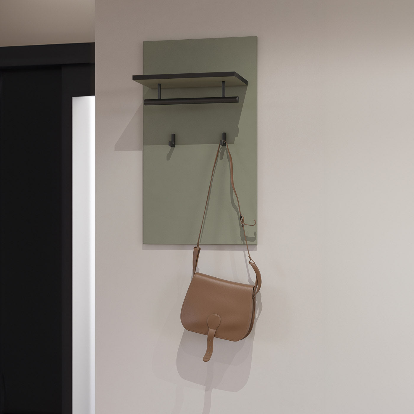 Sienas panelis ar āķiem Krosit kolekcija 40/70/20 cm zaļs