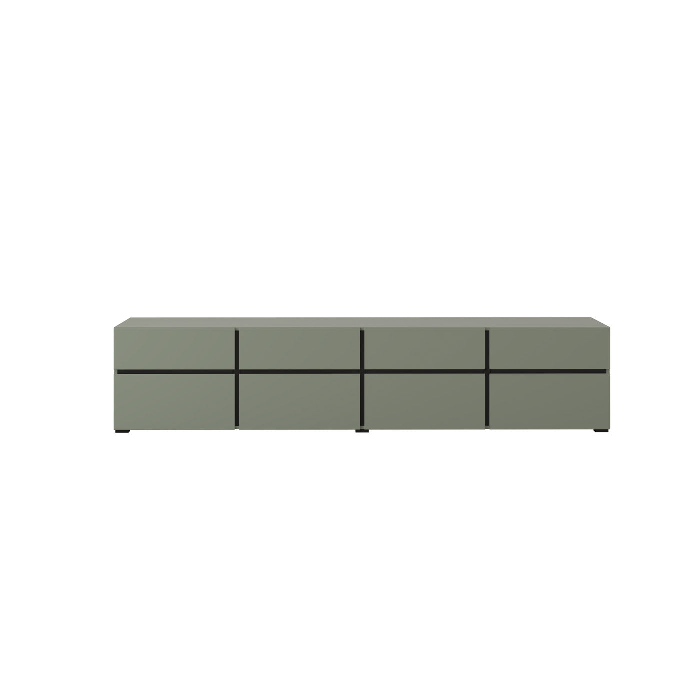 TV skapis Krosit kolekcija 225/48/40 cm zaļs/melns - N1 Home