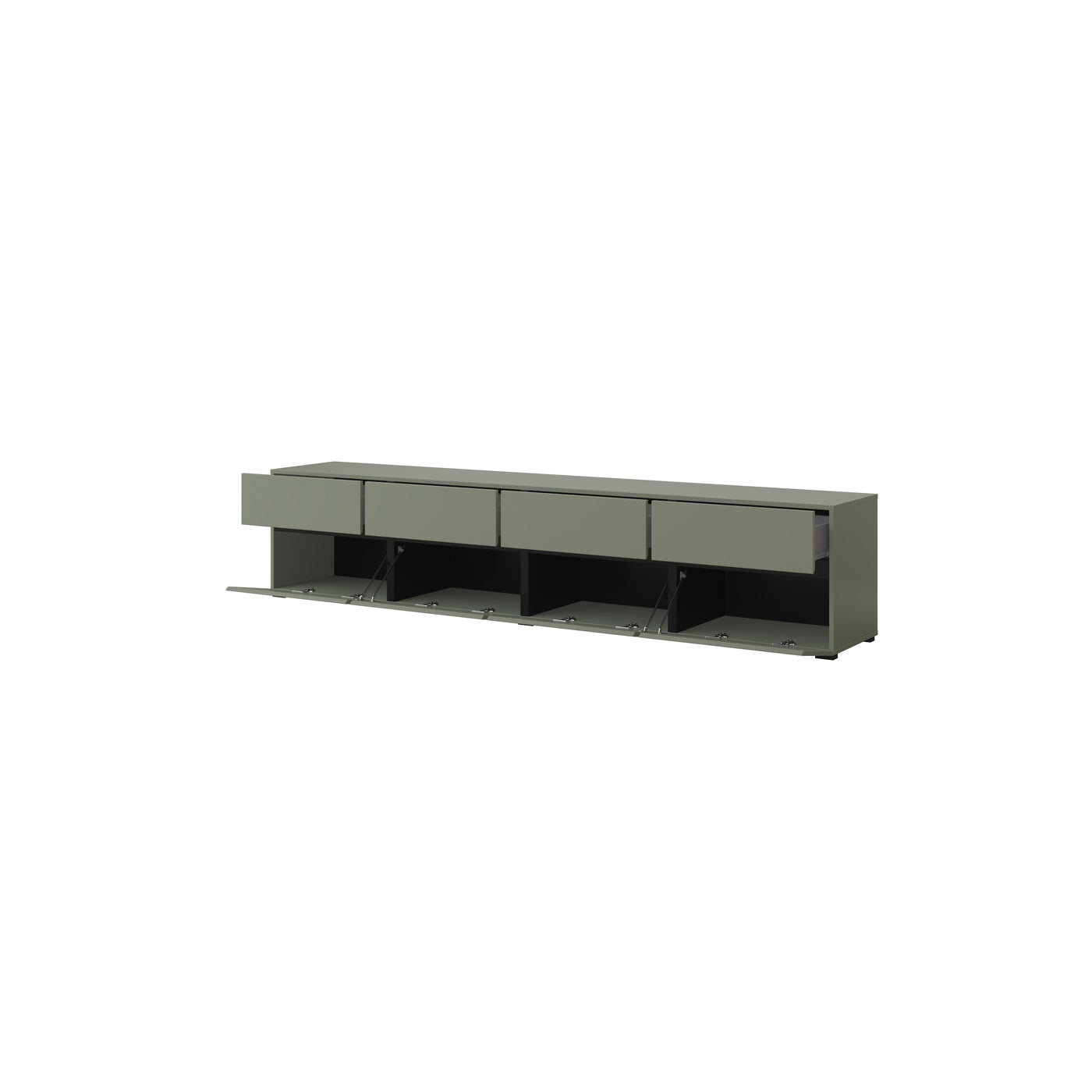 TV skapis Krosit kolekcija 225/48/40 cm zaļs/melns - N1 Home