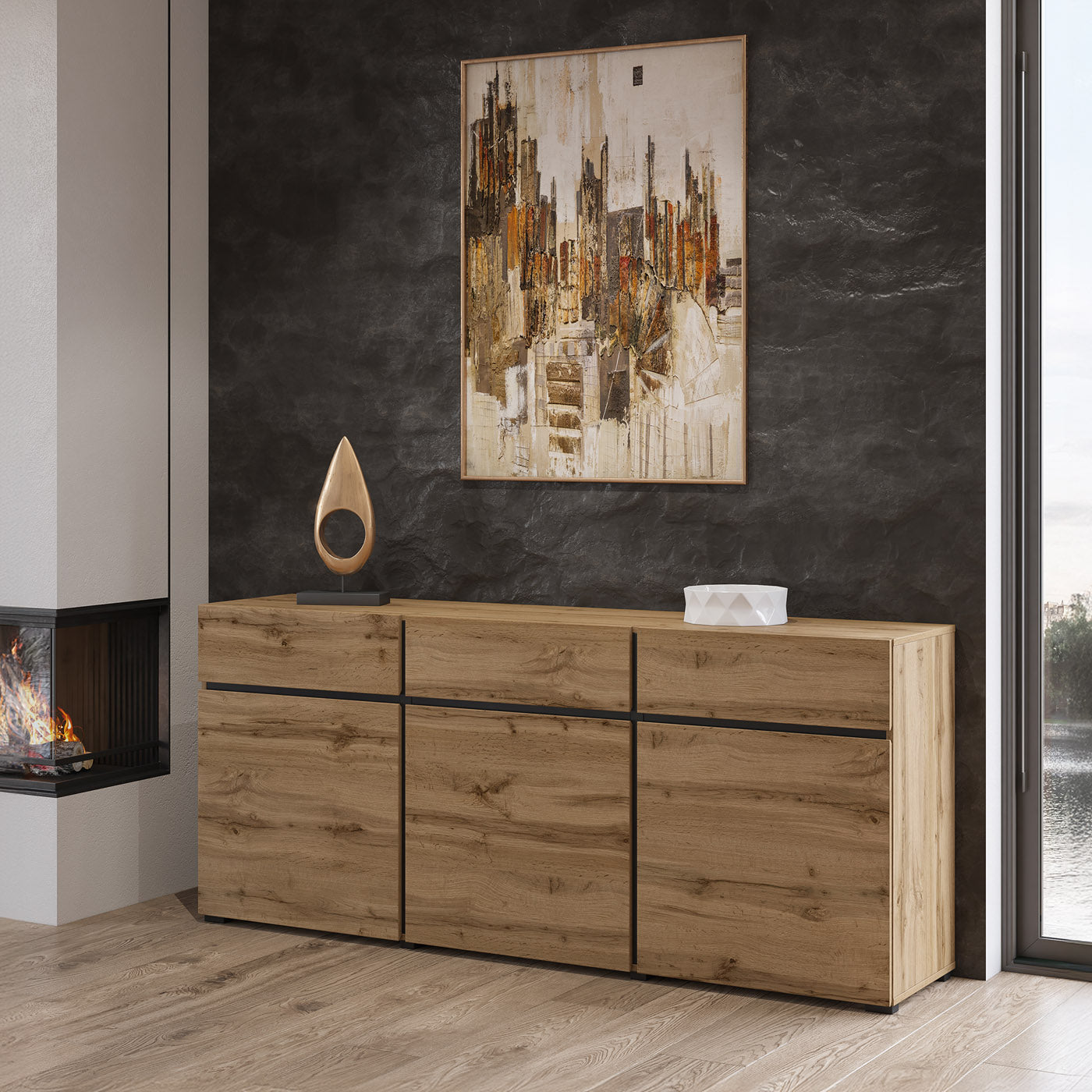 Kumode Krosit kolekcija 180/78/40 cm Votan ozols - N1 Home