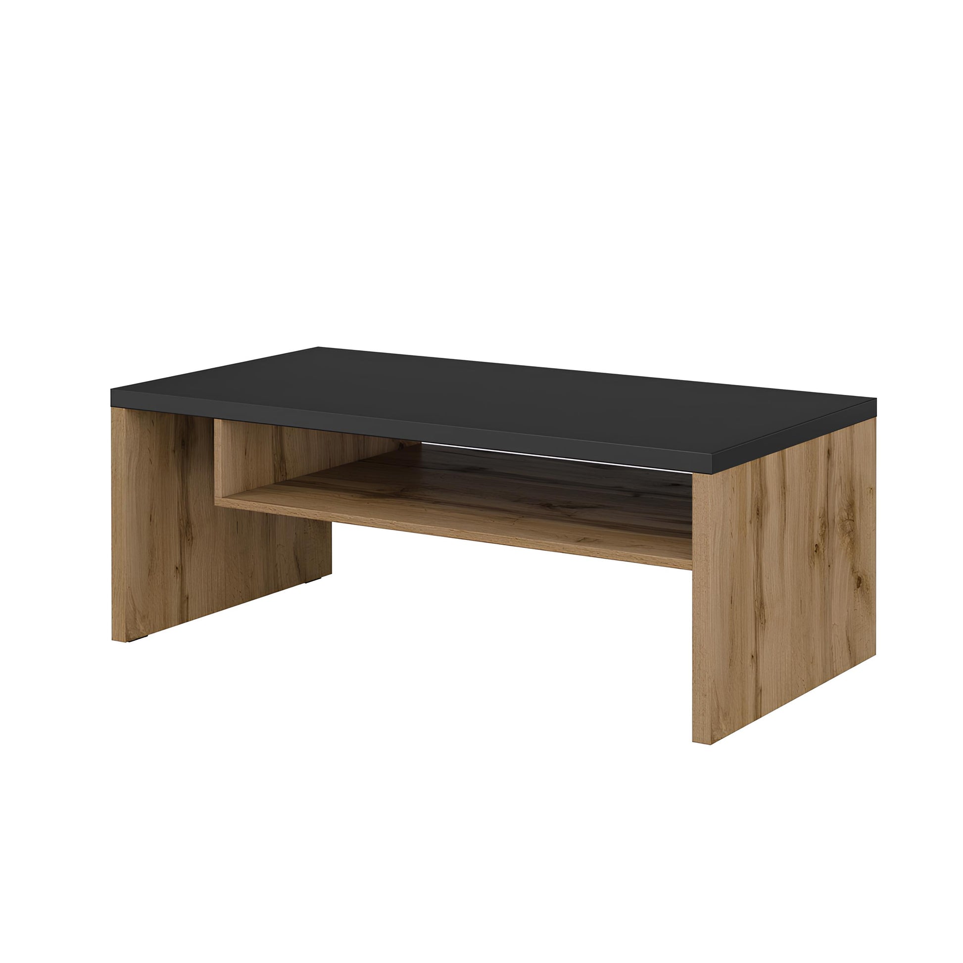 Kafijas galds Krosit kolekcija 120/60/45 cm Votan ozols/melns - N1 Home