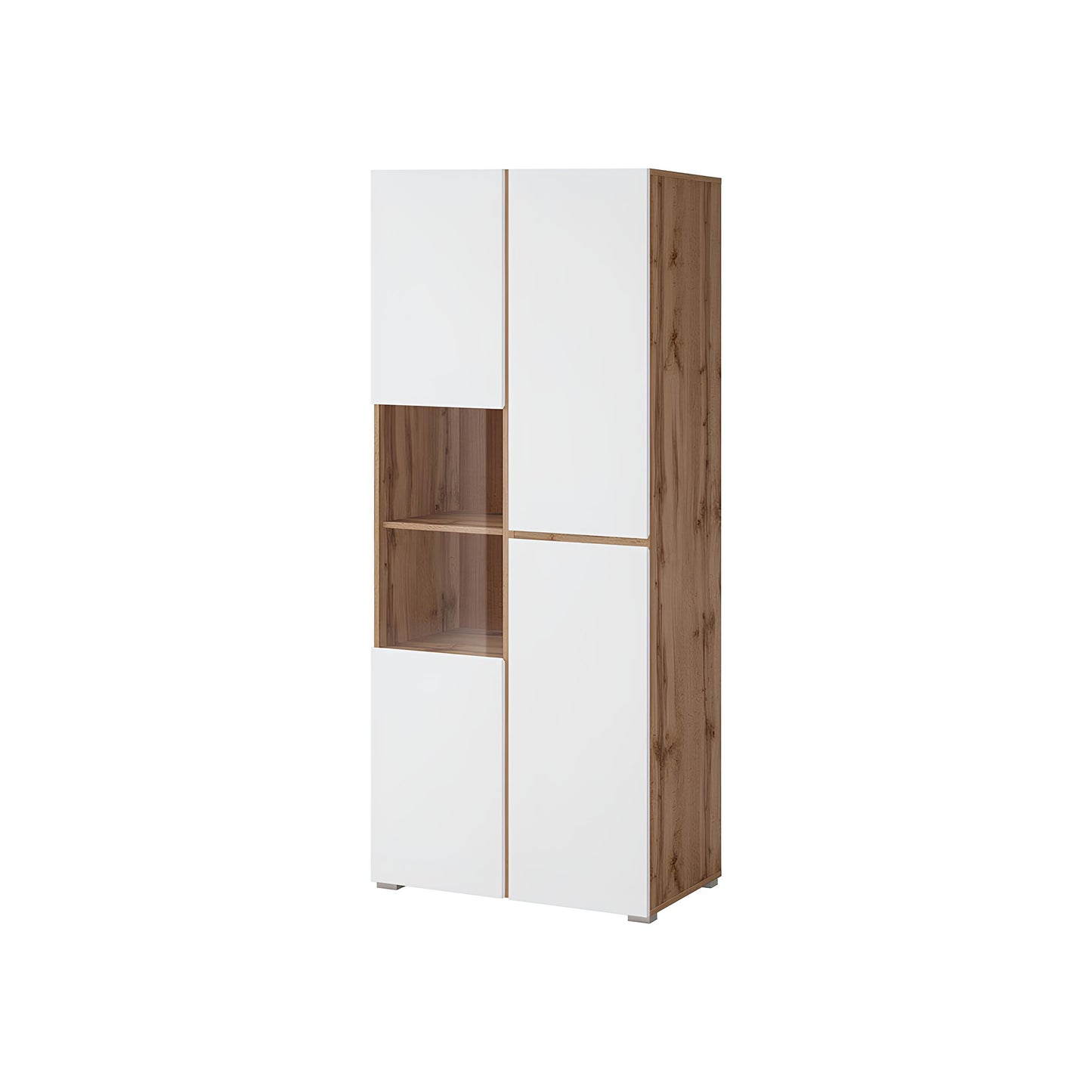 Vitrīnas skapis Krosit kolekcija 79/183/40 cm Votan ozols/balts - N1 Home