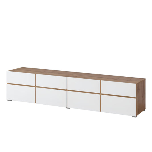 TV skapis Krosit kolekcija 225/48/40 cm Votan ozols/balts