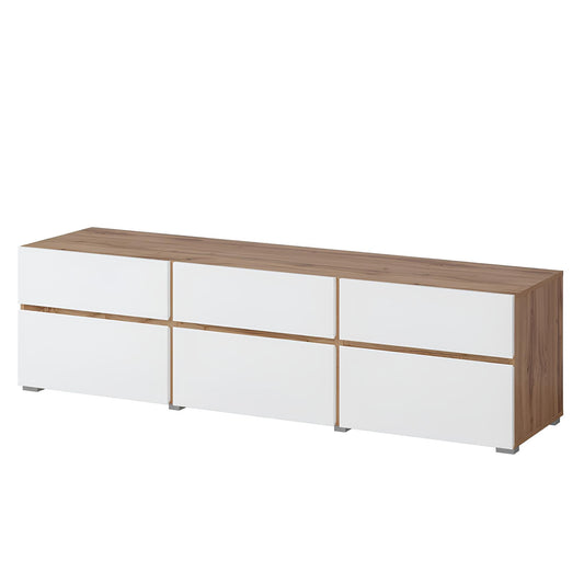 TV skapis Krosit kolekcija 180/40/48 cm Votan ozols/balts