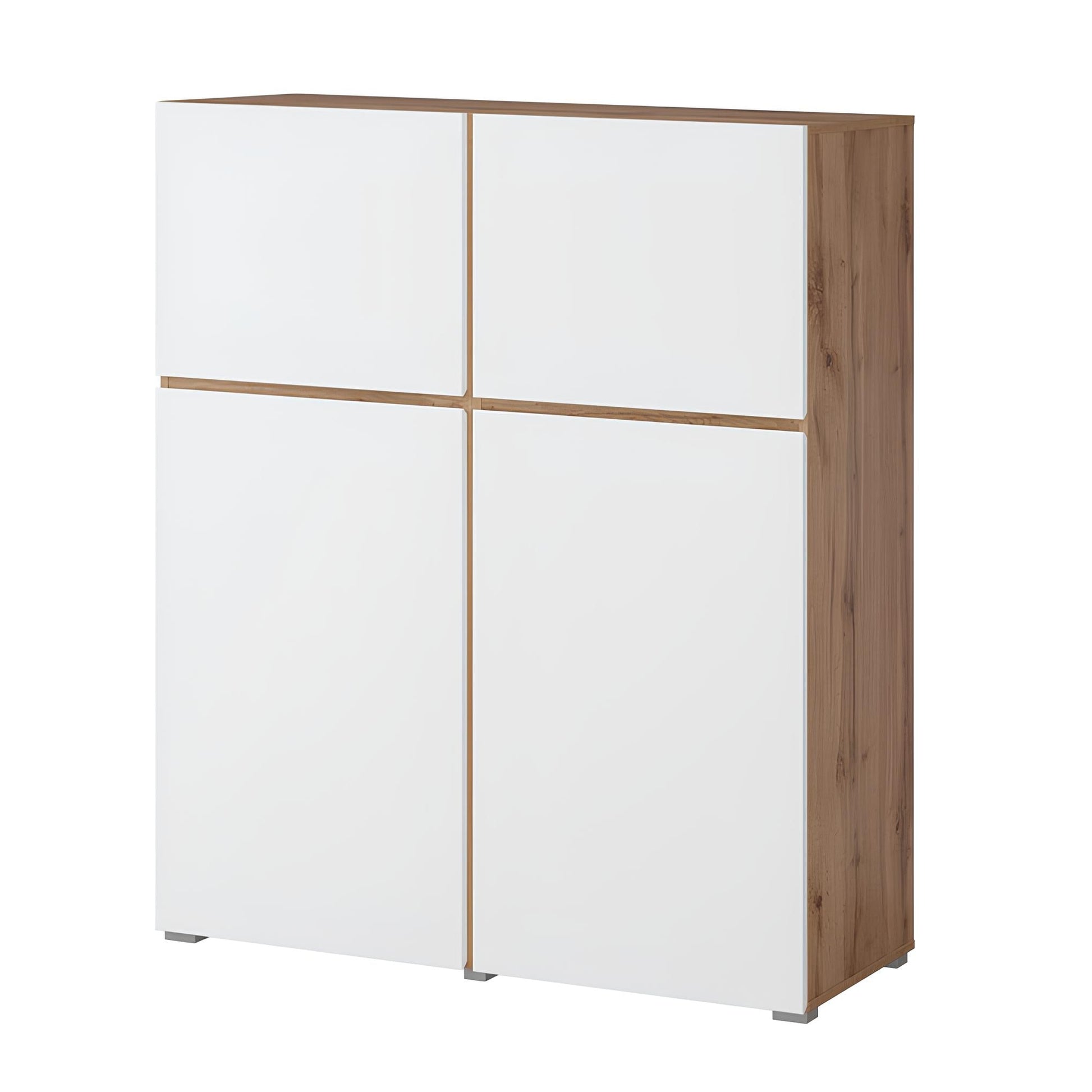 Kumode Krosit kolekcija 119/139/40 cm Votan ozols/balts - N1 Home