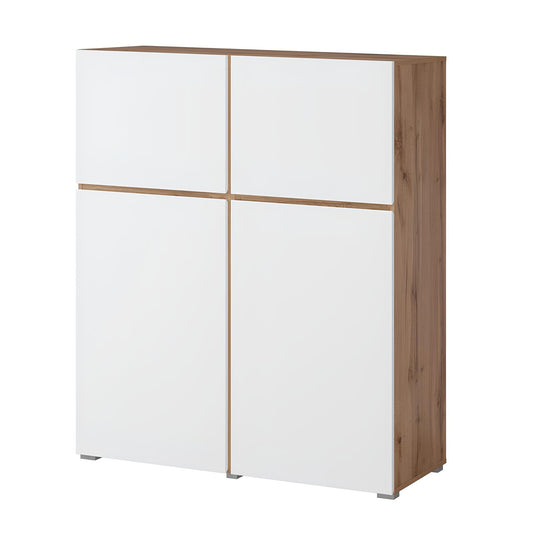 Kumode Krosit kolekcija 119/139/40 cm Votan ozols/balts - N1 Home