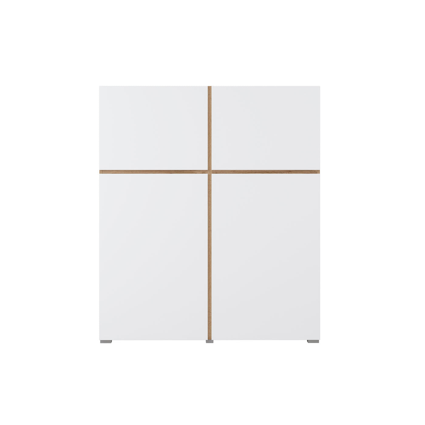 Kumode Krosit kolekcija 119/139/40 cm Votan ozols/balts - N1 Home