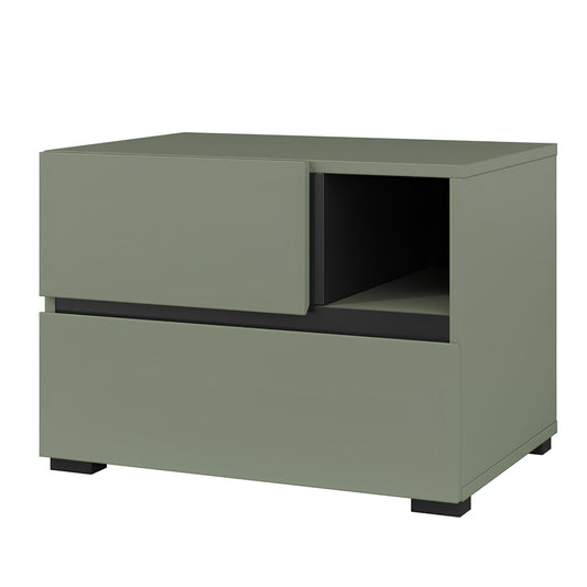 Naktsskapis (2) Krosit kolekcija 55/40/40 cm zaļs/melns