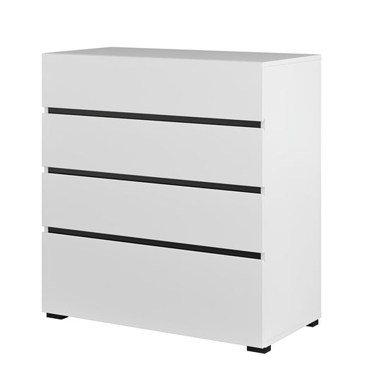 Kumode Krosit kolekcija 80/85/40 cm balts/melns - N1 Home