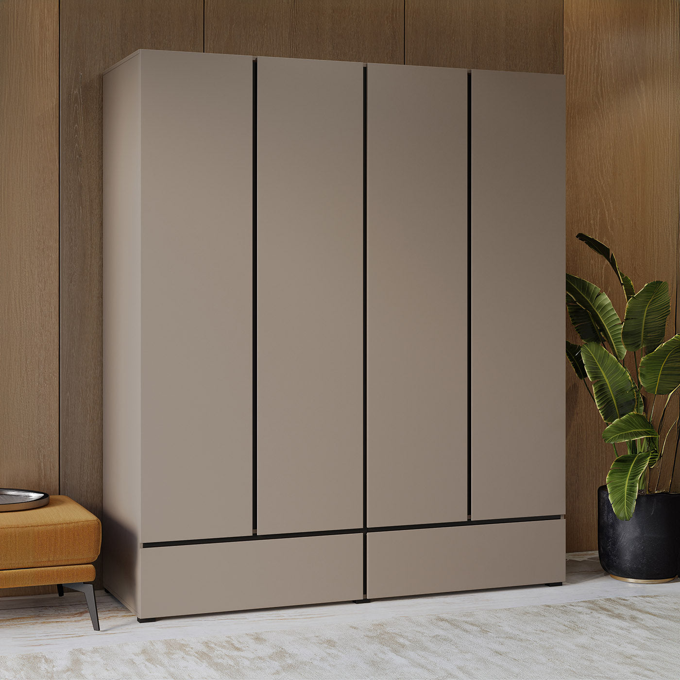 Skapis Krosit kolekcija 89;180/210/60 cm congo/melns