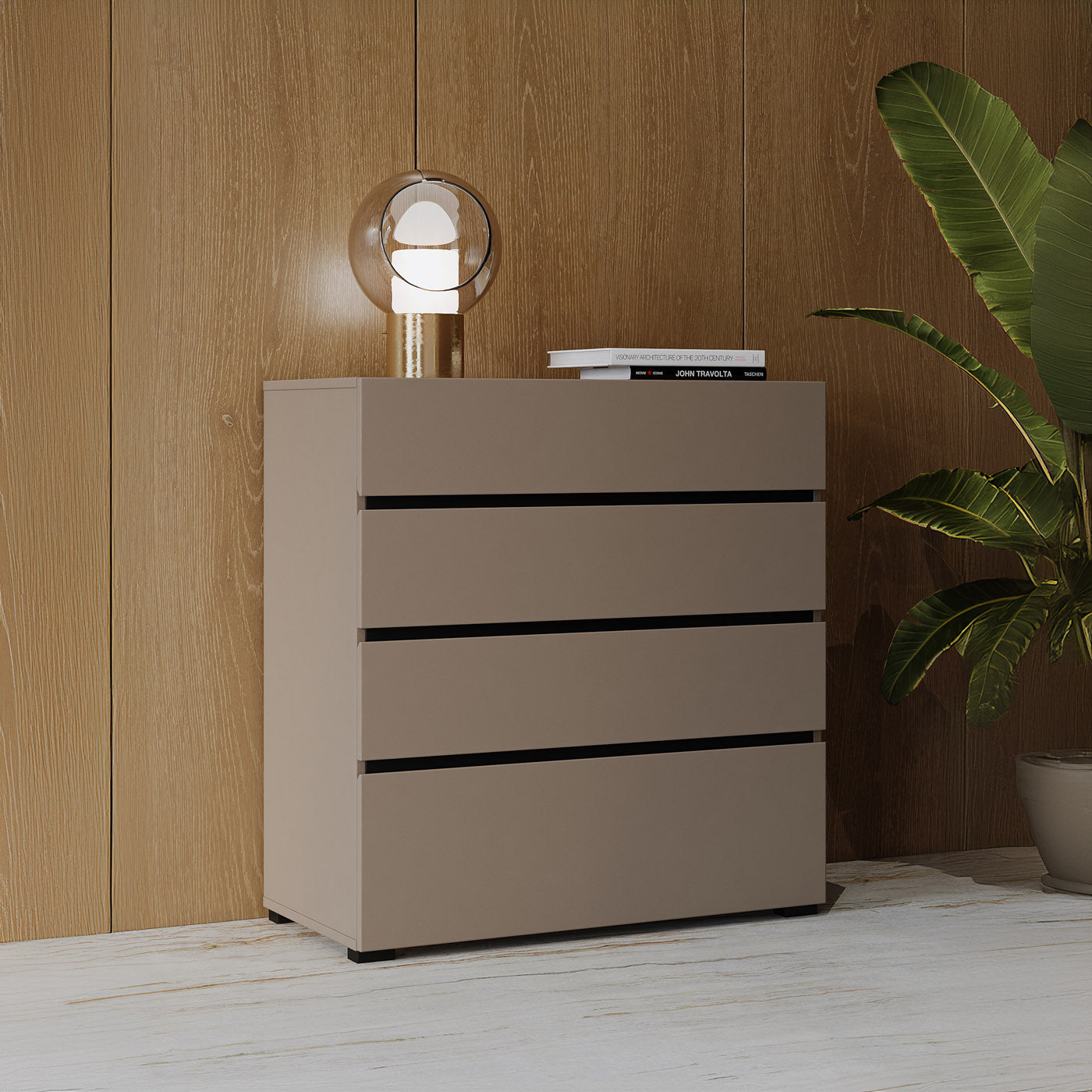 Kumode Krosit kolekcija 80/85/40 cm congo/melns - N1 Home