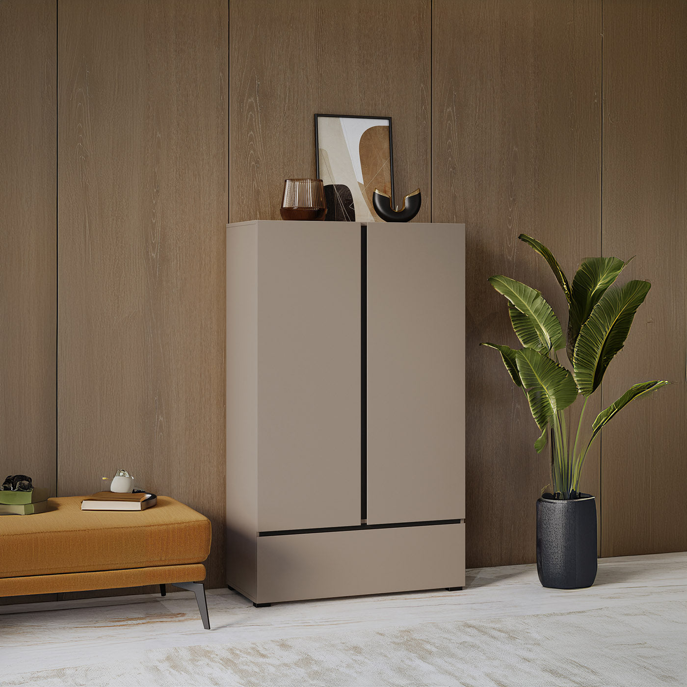 Kumode Krosit kolekcija 80/150/40 cm congo/melns