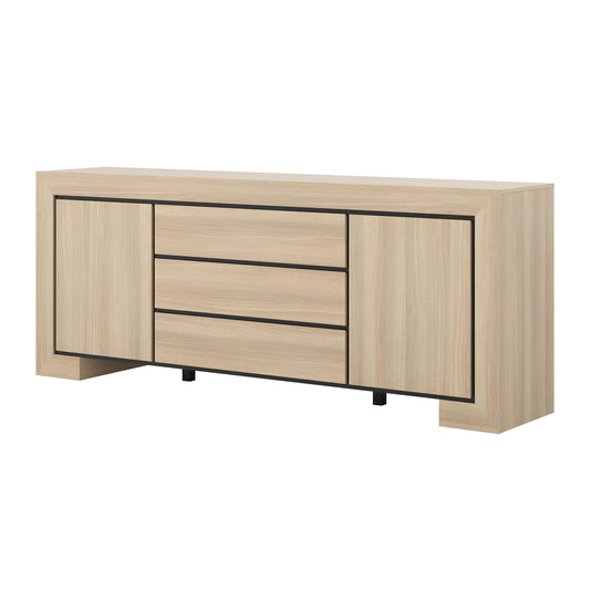 Kumode Cabira II 225/48/90 cm elegants ozols/melns - N1 Home