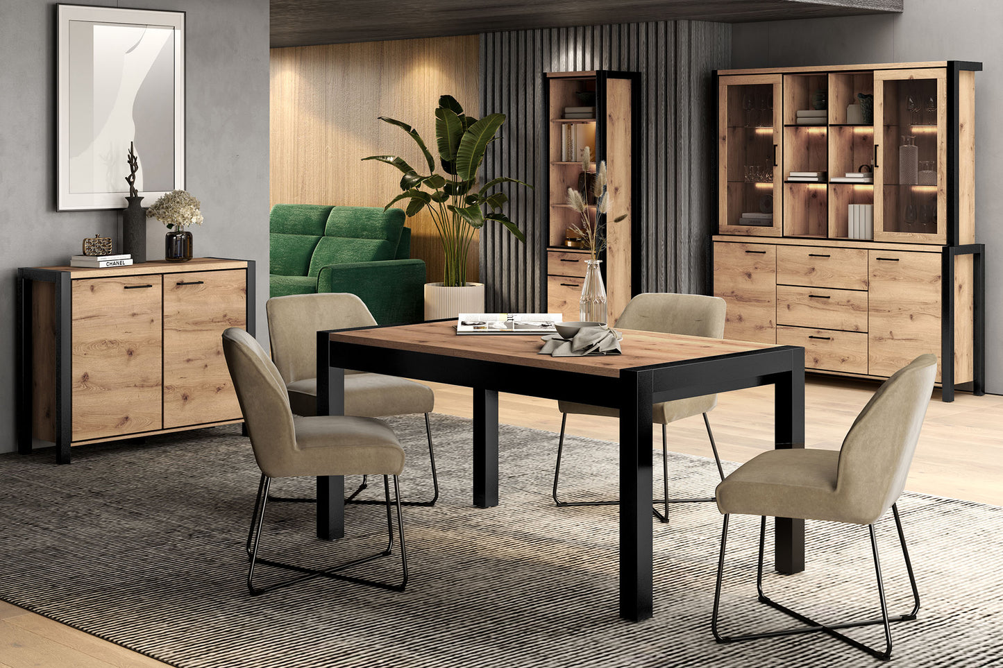 Skapis Aktava 120/41/140 cm Taurus ozols - N1 Home