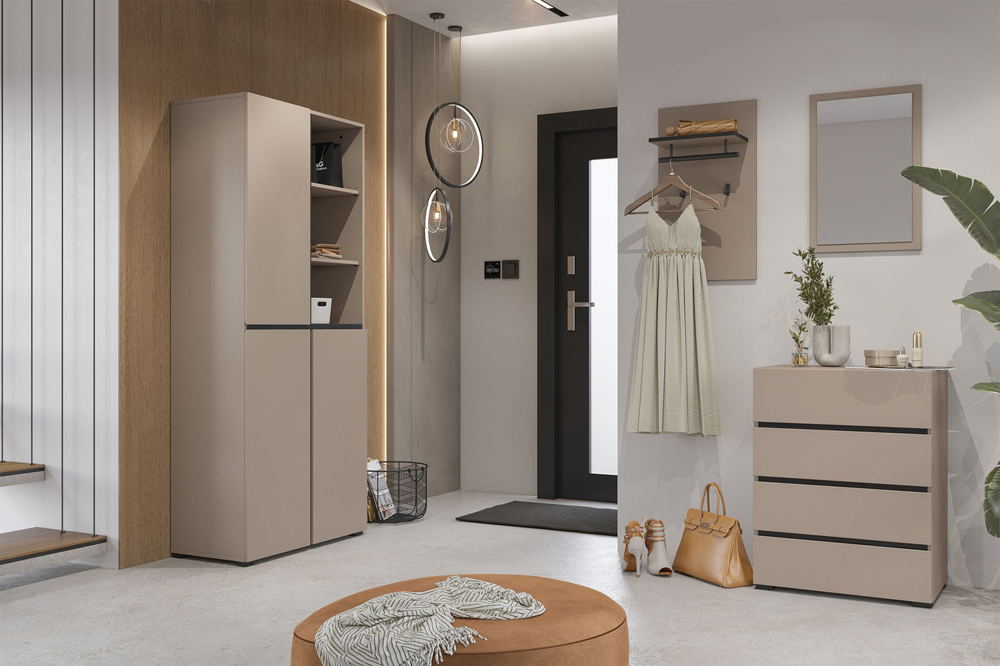 Sienas panelis ar āķiem Krosit kolekcija 40/70/20 cm congo - N1 Home