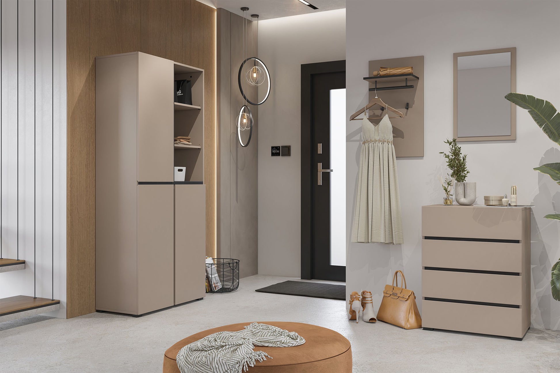 Sienas panelis ar āķiem Krosit kolekcija 40/70/20 cm congo - N1 Home