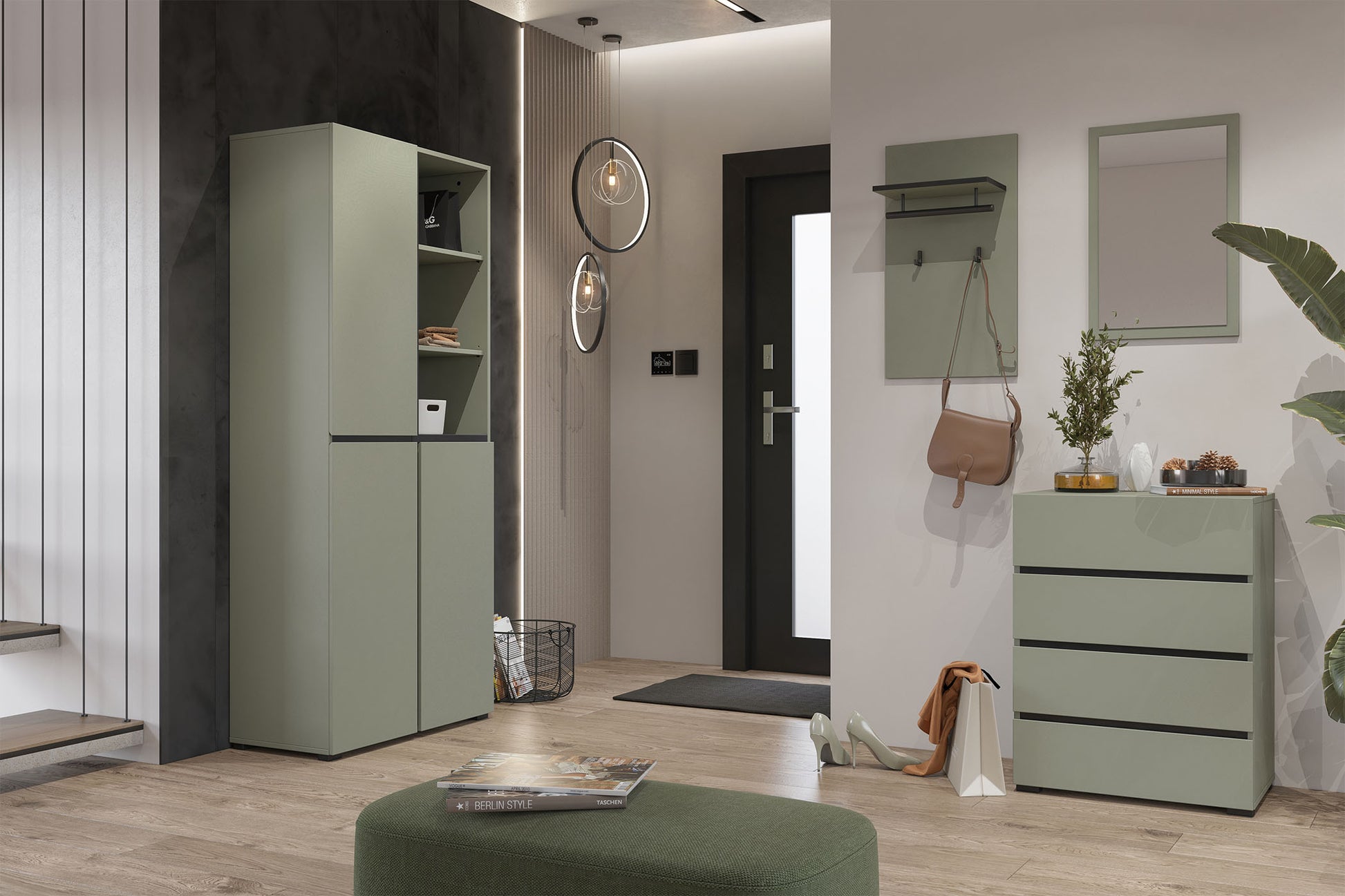 Spogulis Krosit kolekcij 40/60 cm zaļs - N1 Home