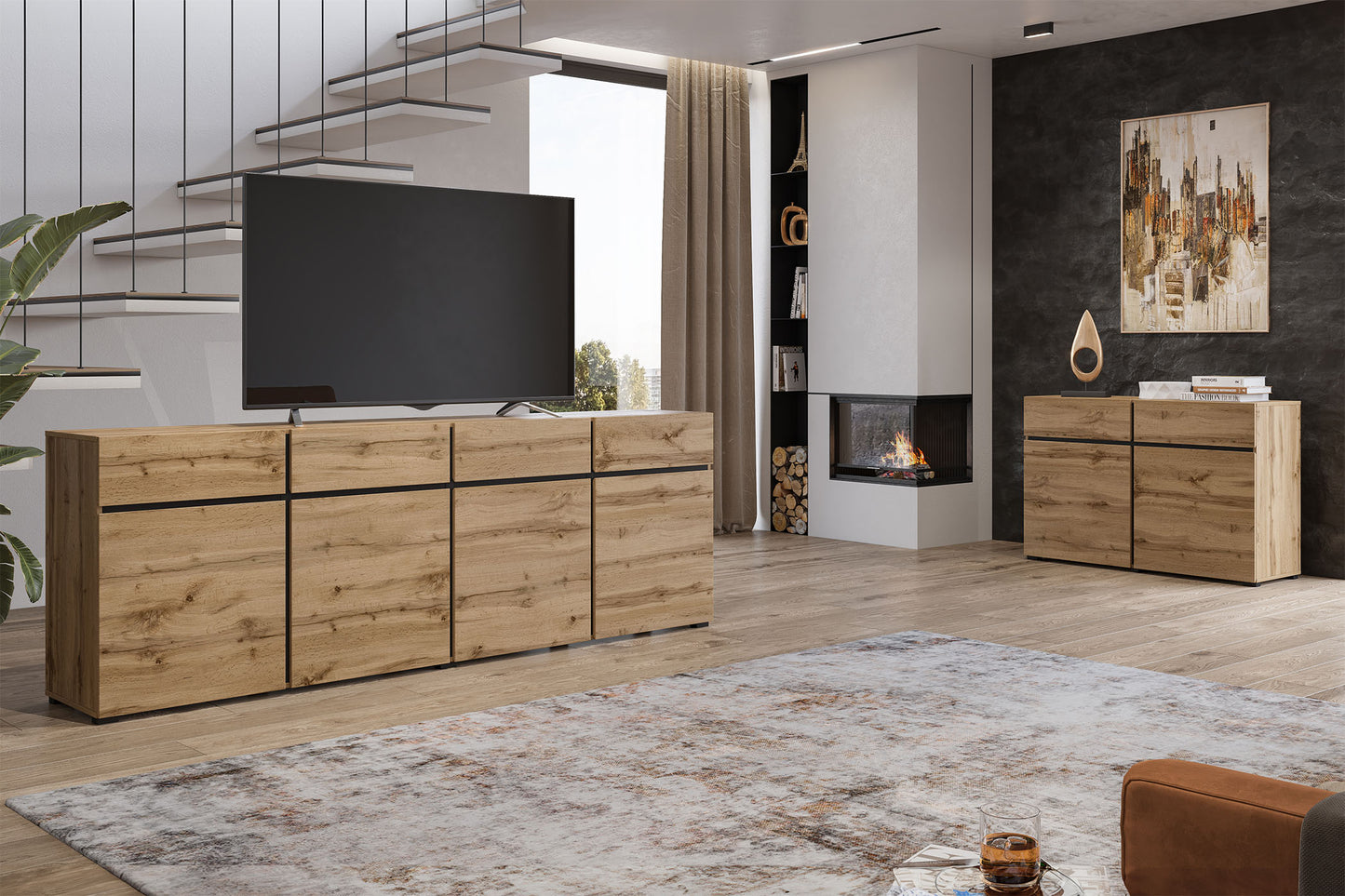 Kumode Krosit kolekcija 180/78/40 cm Votan ozols - N1 Home