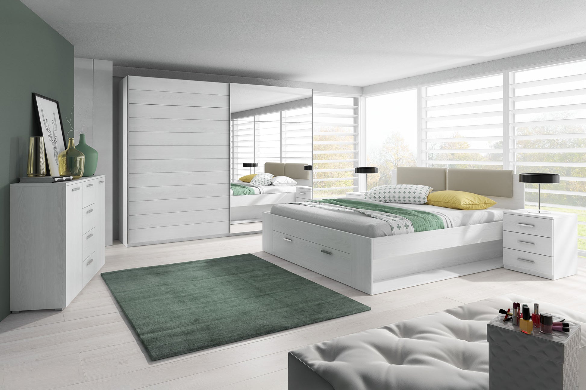 Skapis Galateja 200; 221; 270/61/210 cm abisko ash - N1 Home