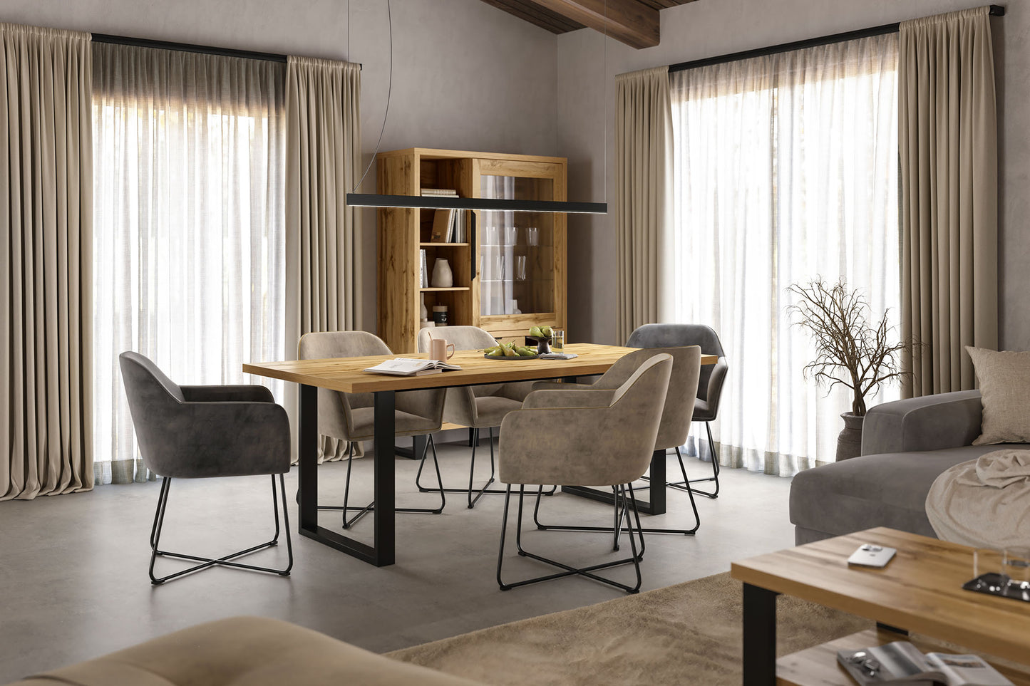 TV skapis Hallis 124/50/50 cm Votan ozols