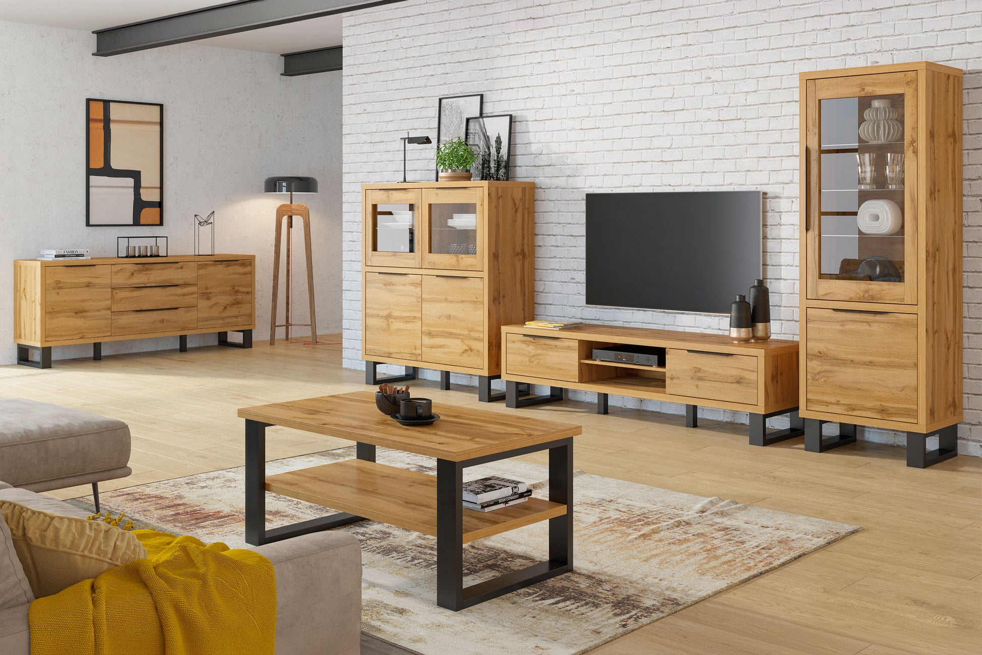 Skapis Hallis 120/190/45 cm Votan ozols - N1 Home