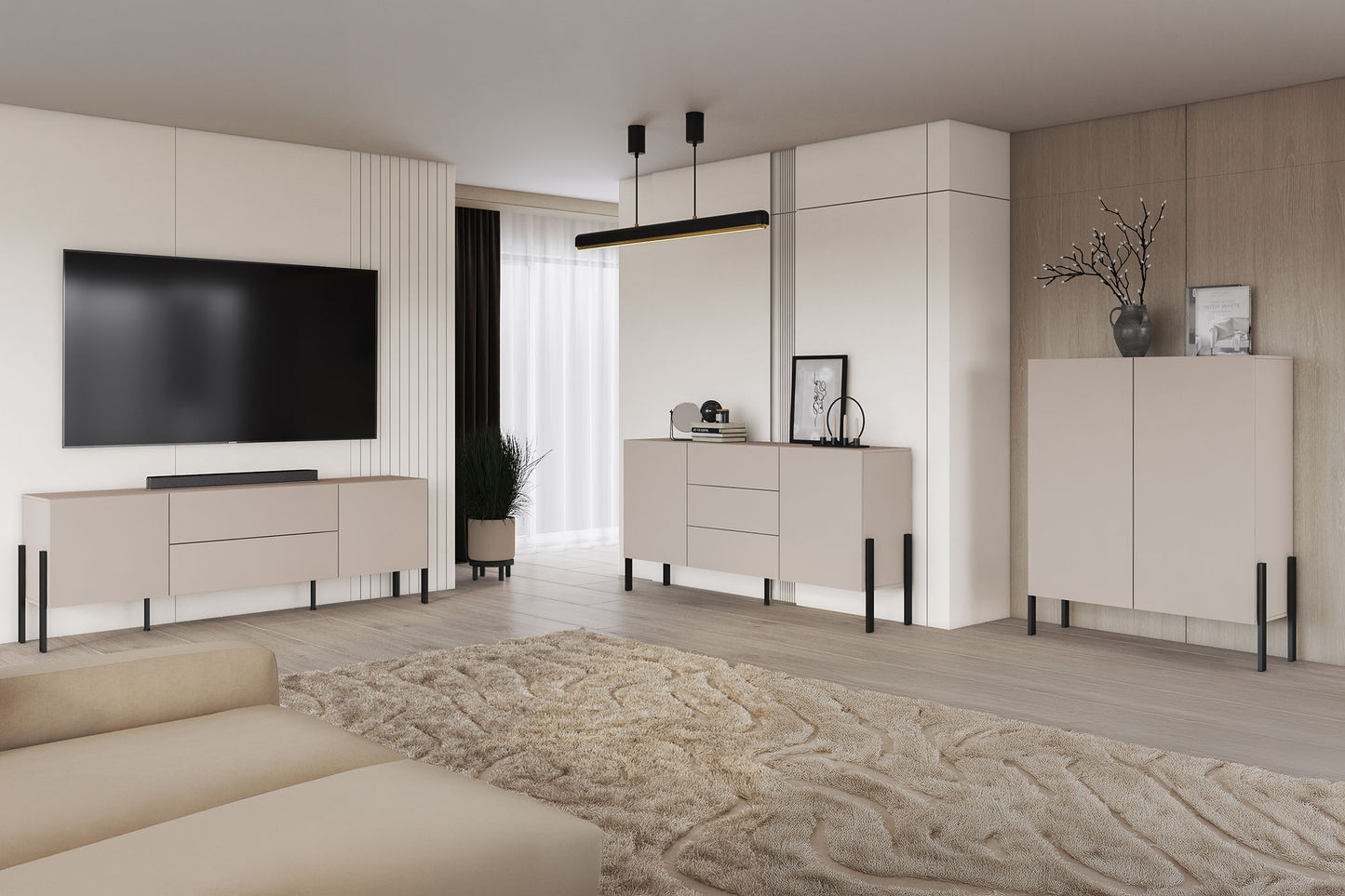 Kumode Jukka 204/70/40 cm kašmirs - N1 Home