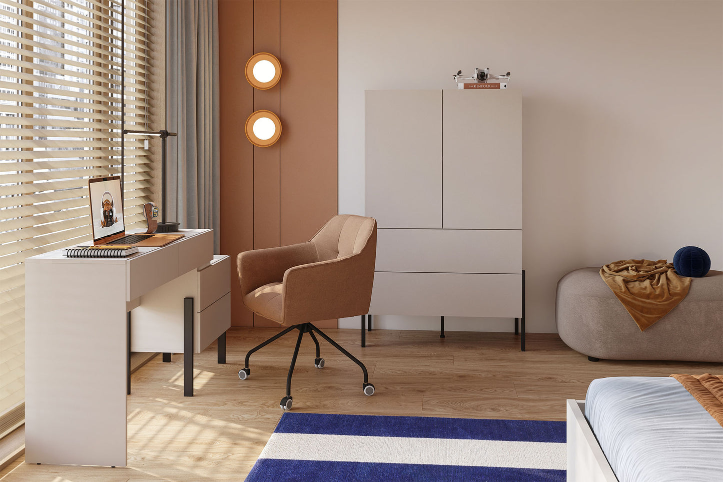 Kumode Jukka 84/90/40 cm kašmirs - N1 Home