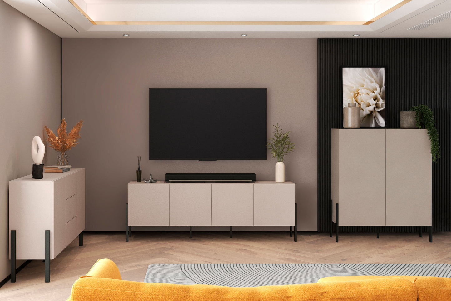 Kumode Jukka 94/150/50 cm kašmirs - N1 Home