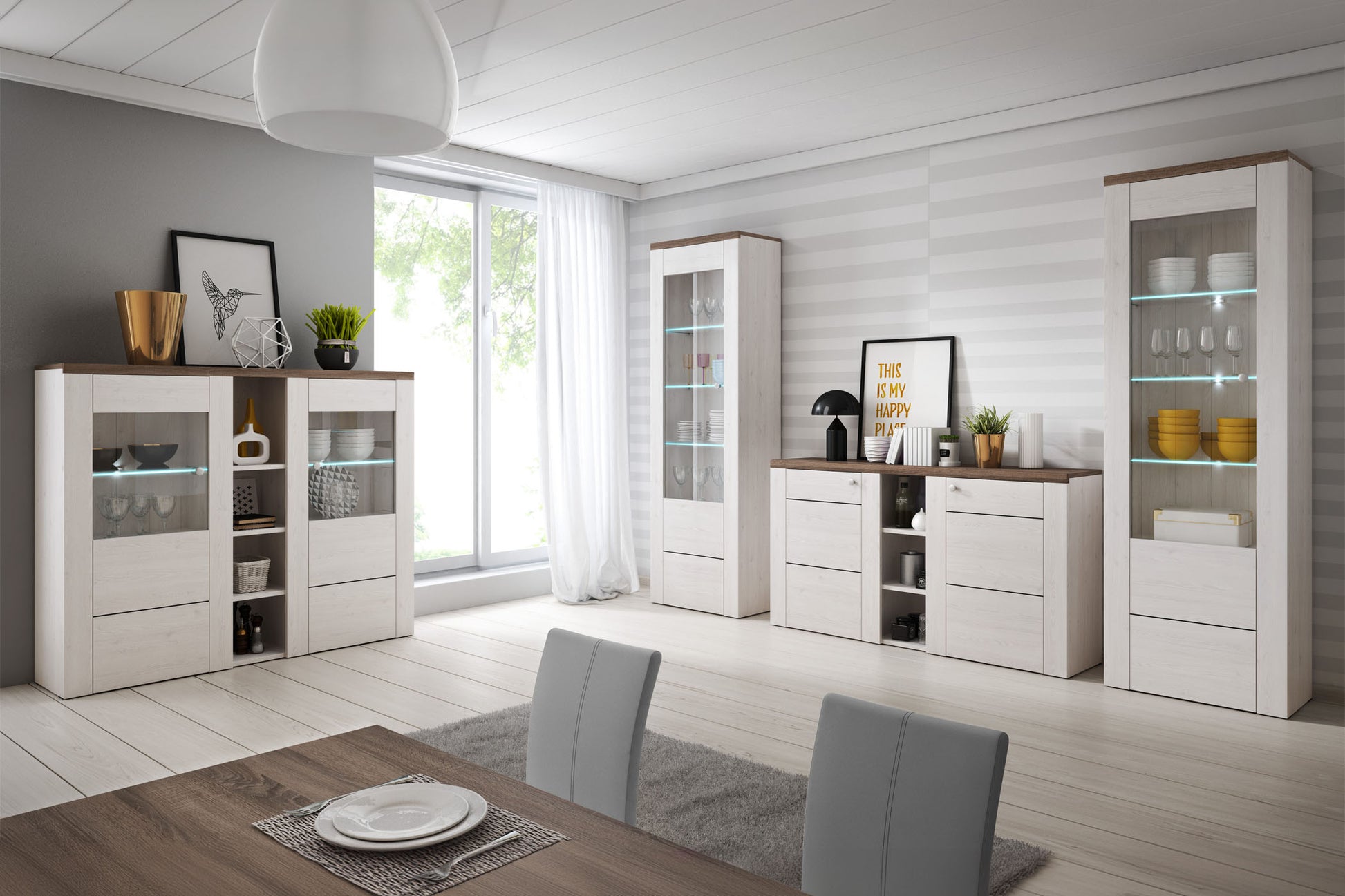 Kumode Laroš 155/85/37 cm sonoma trifele/Sibiu lapegle - N1 Home