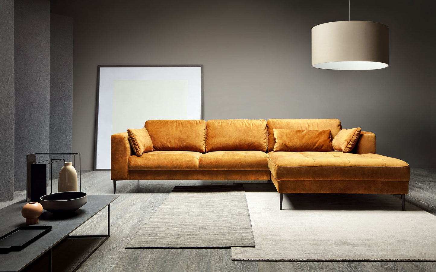 Dīvāns Lidzi 275/80/168 cm sinepes - N1 Home