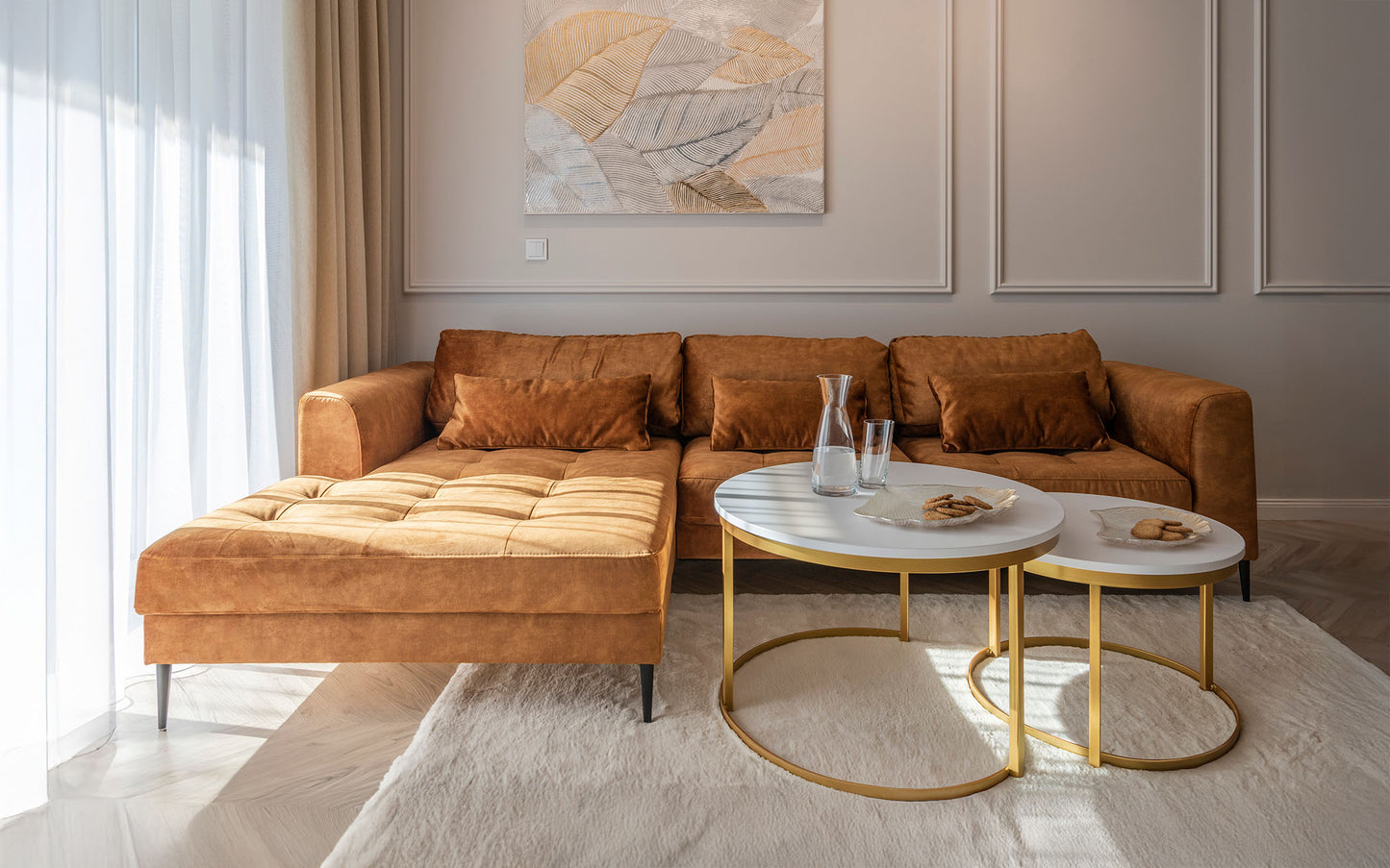 Dīvāns Lidzi 275/80/168 cm sinepes - N1 Home